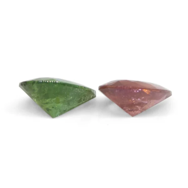 6.34ct Pair Pear Pink/Green Tourmaline