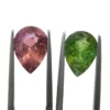 6.34ct Pair Pear Pink/Green Tourmaline
