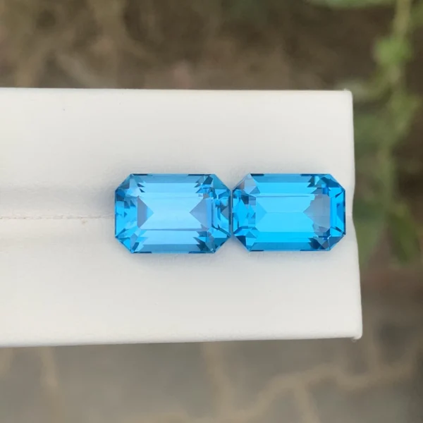 20.75 Cts Natural Swiss Blue Topaz Pair