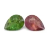 6.34ct Pair Pear Pink/Green Tourmaline