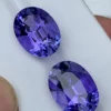 24.69 fancy carat Natural Tanzanite pair.