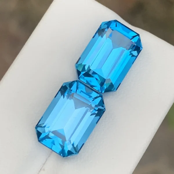 20.75 Cts Natural Swiss Blue Topaz Pair