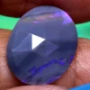 3.30 Cts Faceted Black Opal potch LO-9806 Lightningopals