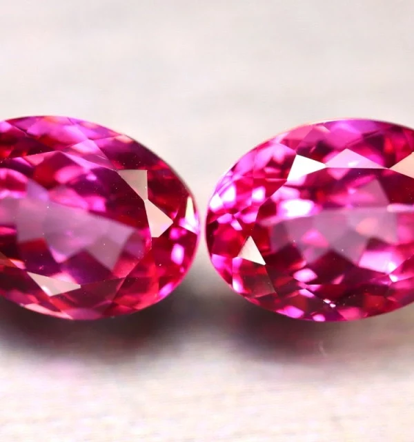 Pink Topaz 16.00Ct 2Pcs Natural IF Pink Topaz ER359/A35