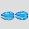 36.00Cts Natural Elegant Swiss Blue Topaz Long Pear Shape Matching Pair