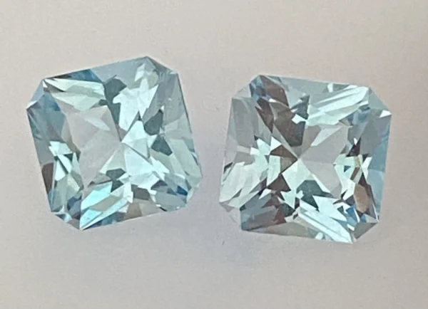 Glowing Pair of Sky Blue Topaz Pair - Brazil KR413